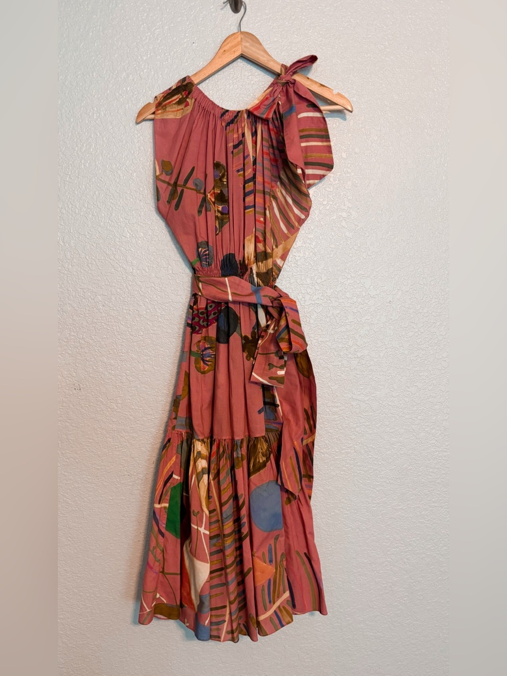 Soler Floral-Print Tie-Waist Midi Dress